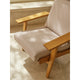 Carl Hansen CH291 Highback Lounge Chair in Oak Oil, Serpentine 0118 — lifestyle, detail
