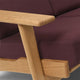 Carl Hansen CH292 2 Seater Sofa in Oak Oil, Vidar 0693 — packshot, detail