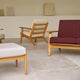 Carl Hansen CH290 Lounge Chair in Oak Oil, Bute Storr 1501 Eggshell — lifestyle, with CH292, CH290F and CH293