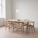 Carl Hansen Dining Bundle CH327 Table & 6 CH24 Wishbone Chairs in Oak White Oil — lifestyle