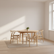 Carl Hansen CH337 dining table with CH24 Wishbone chairs in white-oiled oak 04