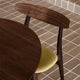 Carl Hansen CH30P Dining Chair in Walnut Oil, Fiord 0422 — lifestyle, detail