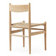 Carl Hansen CH36 Dining Chair in Beech Oil with Natural Paper Cord — packshot, detail