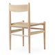 Carl Hansen CH36 Dining Chair in Beech Soap with Natural Paper Cord — packshot, detail