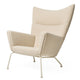 Carl Hansen CH445 Wing Chair Special Edition in UMI 61322 with Clay White frame — packshot