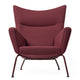 Carl Hansen CH445 Wing Chair Special Edition in UMI 64291 with Deep Burgundy frame — packshot