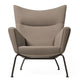 Carl Hansen CH445 Wing Chair Special Edition in UMI 61324 with Pebble Brown frame — packshot