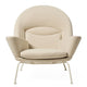 Carl Hansen CH468 Oculus Chair Special Edition in UMI 61322 with Clay White frame — packshot