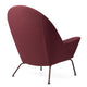 Carl Hansen CH468 Oculus Chair Special Edition in UMI 64291 with Deep Burgundy frame — packshot, rear view