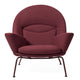 Carl Hansen CH468 Oculus Chair Special Edition in UMI 64291 with Deep Burgundy frame — packshot
