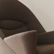 Carl Hansen CH468 Oculus Chair Special Edition in Pebble Brown — studio, arm and back detail