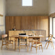 Carl Hansen CH327 Dining Table in Oak Oil with CH24 Wishbone Chair — lifestyle