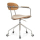 Carl Hansen CH621 Swivel Chair in Oak, Stainless Steel, SIF 90 — packshot, detail