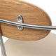 Carl Hansen CH621 Swivel Chair in Oak, Stainless Steel, SIF 90 — packshot, detail