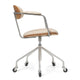 Carl Hansen CH621 Swivel Chair in Oak, Stainless Steel, SIF 90 — packshot, detail