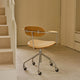 Carl Hansen CH621 Swivel Chair in Oak, Stainless Steel, SIF 90 — lifestyle