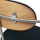 Carl Hansen CH621 Swivel Chair in Oak, Stainless Steel, Vidar 1062 — packshot, detail