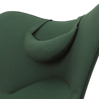 Carl Hansen CH78 Mama Bear Lounge Chair & Neck Cushion Special Edition Green