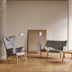 Carl Hansen CH72 Sofa in Walnut Oil, Remix 133 — lifestyle, with CH78, CH008 and MO320