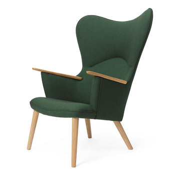 Carl Hansen CH78 Mama Bear Lounge Chair & Neck Cushion Special Edition Green