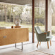 Carl Hansen CH825 Credenza in Oak Oil, steel base — lifestyle, with CH71 Chair