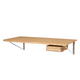 Carl Hansen AB019 Wall Desk with AB020D drawer and AB020S drawer support in Oak Oil — three-quarter view