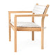 Carl Hansen AH601 Outdoor Lounge Chair in teak — packshot, with cushions