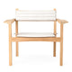 Carl Hansen AH601 Outdoor Lounge Chair in teak — packshot, detail, with cushions