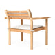 Carl Hansen AH601 Outdoor Lounge Chair in teak — packshot, detail, with cushions