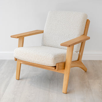 Carl Hansen CH290 Lounge Chair Oak Oil Bute 1501 Fabric - Display