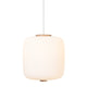 Carl Hansen EK61 Opal Pendant Light 240mm — packshot, illuminated
