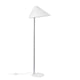 Carl Hansen HJW03 Opala Floor Lamp Midi in Chrome/White — packshot unlit