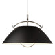 Carl Hansen HJW37 The Pendant in Black/Nickel — lit, front view