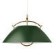 Carl Hansen HJW37 The Pendant in Green/Gold — unlit, front view