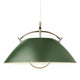 Carl Hansen HJW37 The Pendant in Green/Gold — lit, front view