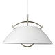 Carl Hansen HJW37 The Pendant in White/Nickel — unlit, front view