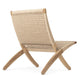 Carl Hansen MG501 Cuba Lounge Chair in Oak Oil, Natural Paper Cord — packshot, detail