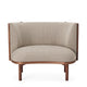 Carl Hansen RF1904 Sideways Lounge Chair in Walnut Oil, Re-wool 218 — packshot, detail
