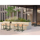 Skagerak Pelagus Outdoor High Table and Counter Stool in Hunter Green — lifestyle