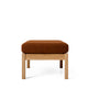 Carl Hansen CH280F Footstool in Oak Oil / Bute Caramel — packshot, detail