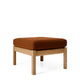 Carl Hansen CH280F Footstool in Oak Oil / Bute Caramel — packshot, detail