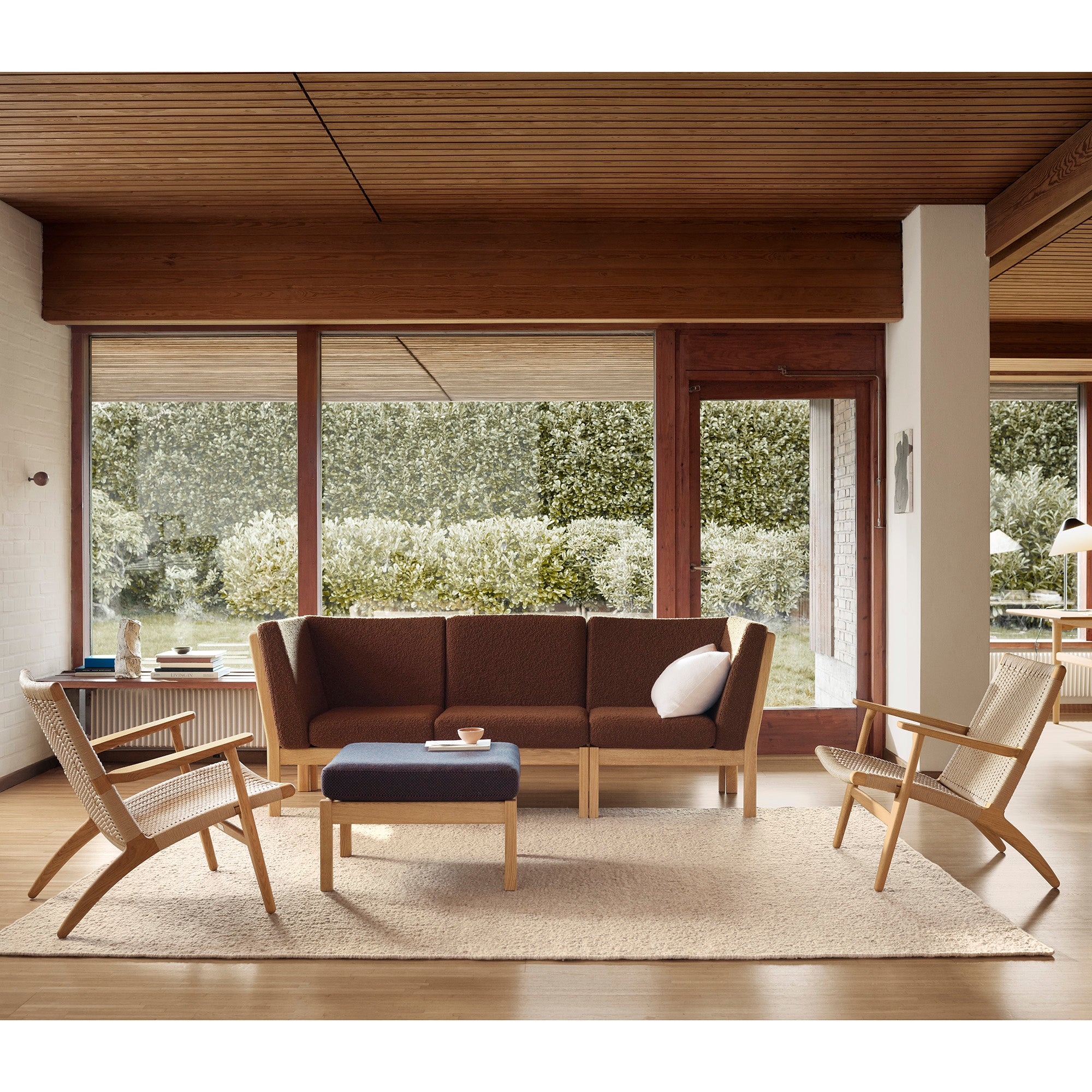 Carl Hansen CH280 3 Seater Sofa sofa in Oak Oil — lifestyle, with CH280F, CH25, CH24, CH327 and HJW02