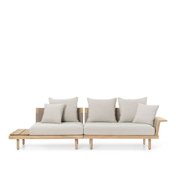 Carl Hansen Embrace Outdoor 3 Seater Sofa With Side Table