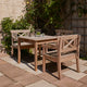 Skagerak Drachmann Outdoor Dining Chair and Square Dining Table — lifestyle