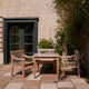 Skagerak Drachmann Outdoor Dining Chair and Square Dining Table — lifestyle