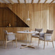 Carl Hansen E005 Embrace Dining Armchair — lifestyle, with E020 Embrace Dining Table