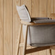 Carl Hansen E005 Embrace Dining Armchair in Oak White Oil, Clara 144 — lifestyle