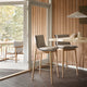 Carl Hansen E007 Embrace Counter Stool — lifestyle, with E006 Bar Stool, E008 and E022 Table