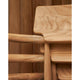 Carl Hansen E008 Embrace Outdoor Dining Chair in Teak — lifestyle, detail