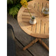Carl Hansen E023 Embrace Outdoor Lounge Table in Teak — lifestyle, with E018 Outdoor Lounge Chair